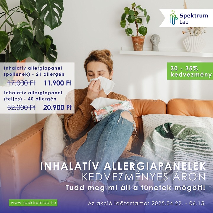 Inhalatív allergiapanelek most 30-35% kedvezménnyel érhetőek el!
