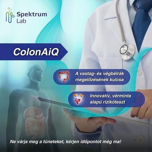 ColonAIQ (vastag- és végbélrák rizikó szűrés) genetikai teszt 20% kedvezménnyel
